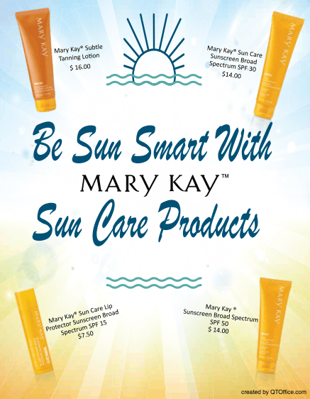 Mary Kay Sun Care Products Flyer