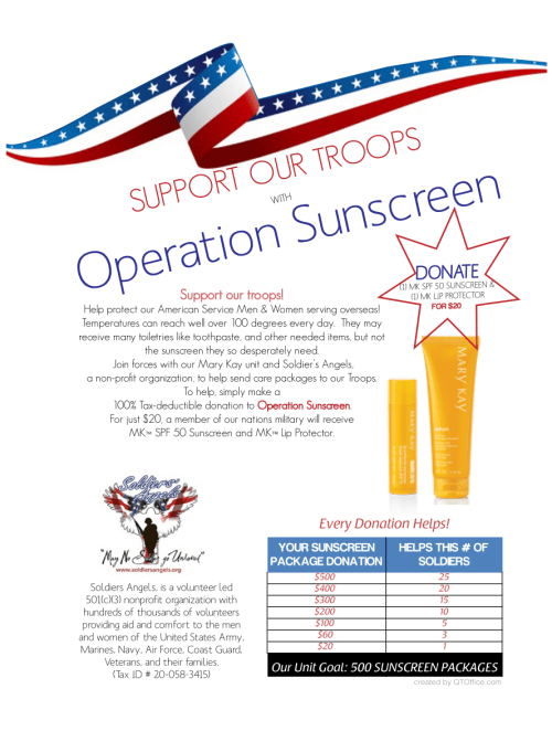 Operation Sunscreen Printable Flyer