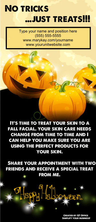 Mary Kay® Flyer for Halloween