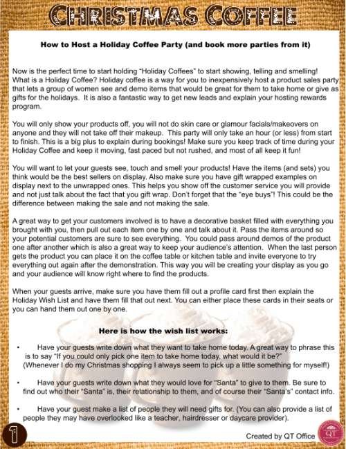 Mary Kay® Holiday Booking Idea