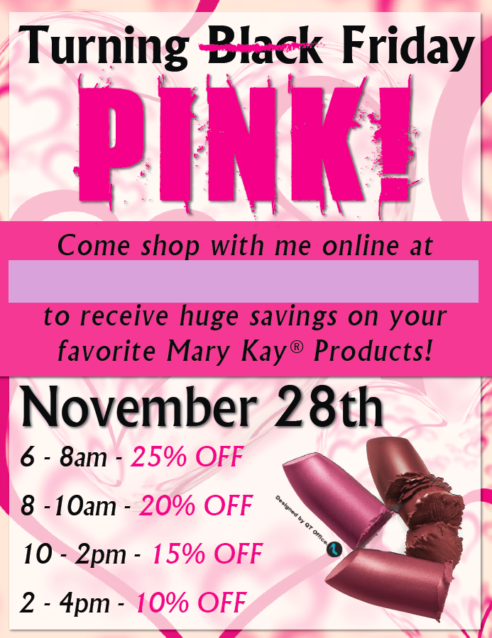 Mary Kay® Pink Friday Sale Idea - QT Office® Blog - Free Mary Kay® Resources for Director Unit ...